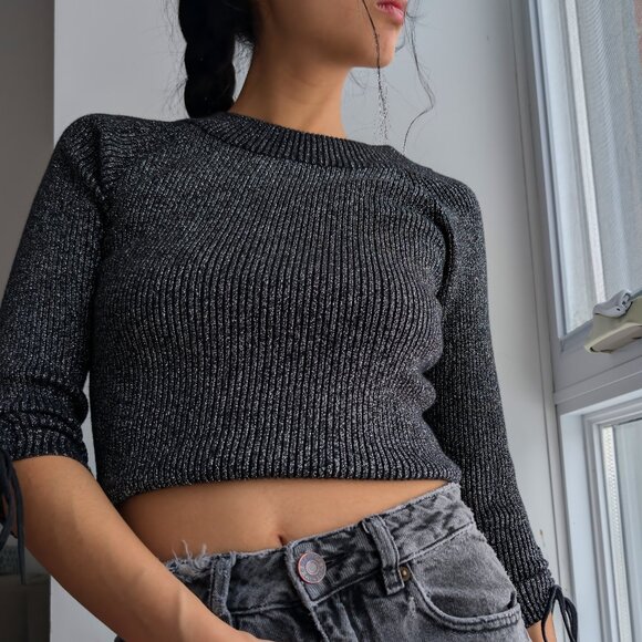 Shimmery Ribbed Top - Picture 2 of 6